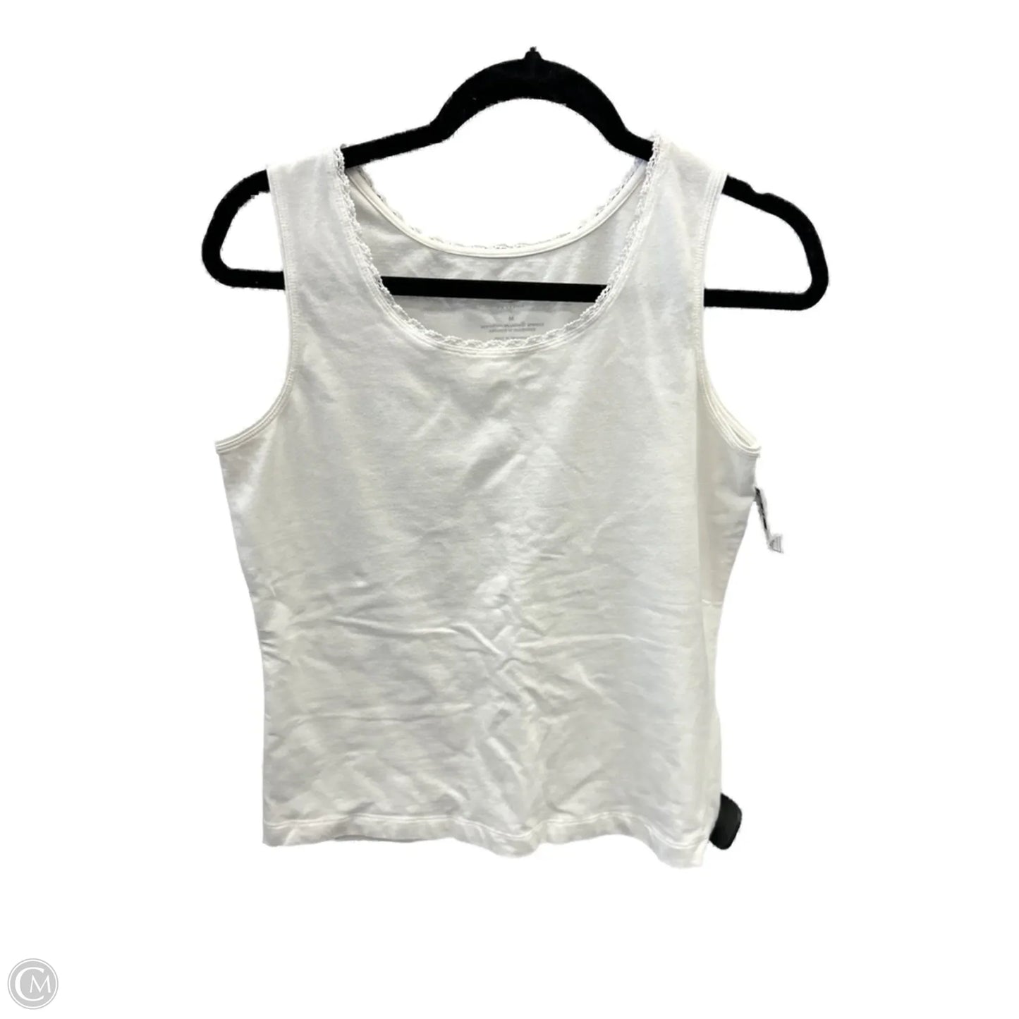 Top Sleeveless Basic By Talbots In White, Size: M