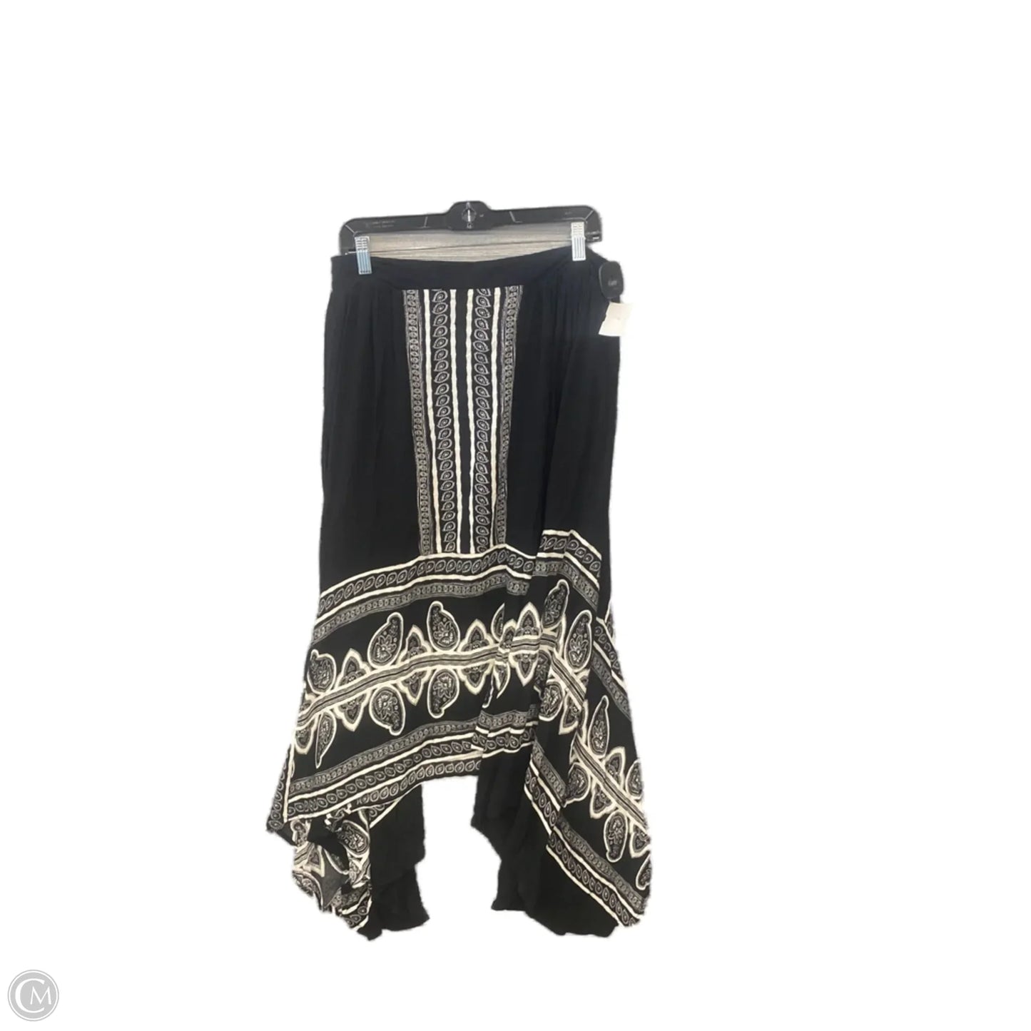 Skirt Midi By Cato In Black & White, Size: 14