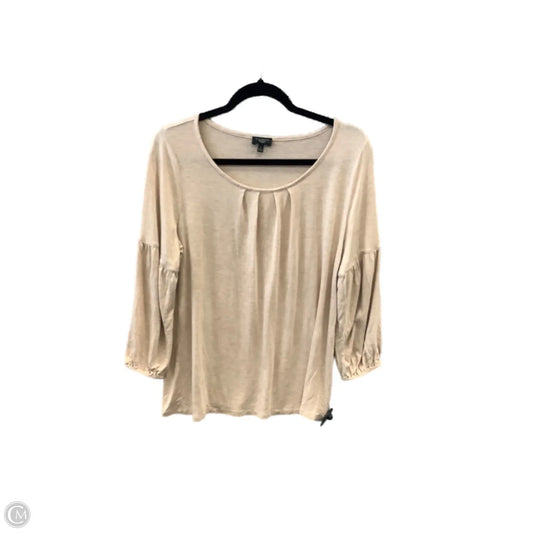 Top Long Sleeve By Talbots In Tan, Size: Xl