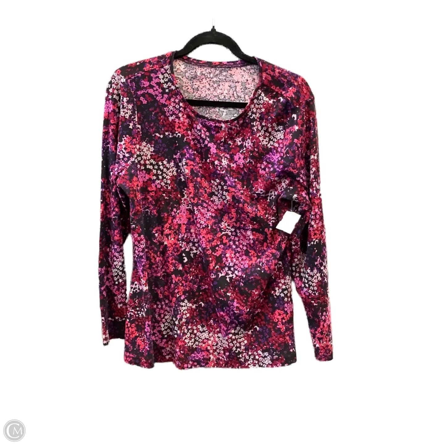 Top Long Sleeve By Relativity In Floral Print, Size: 2x