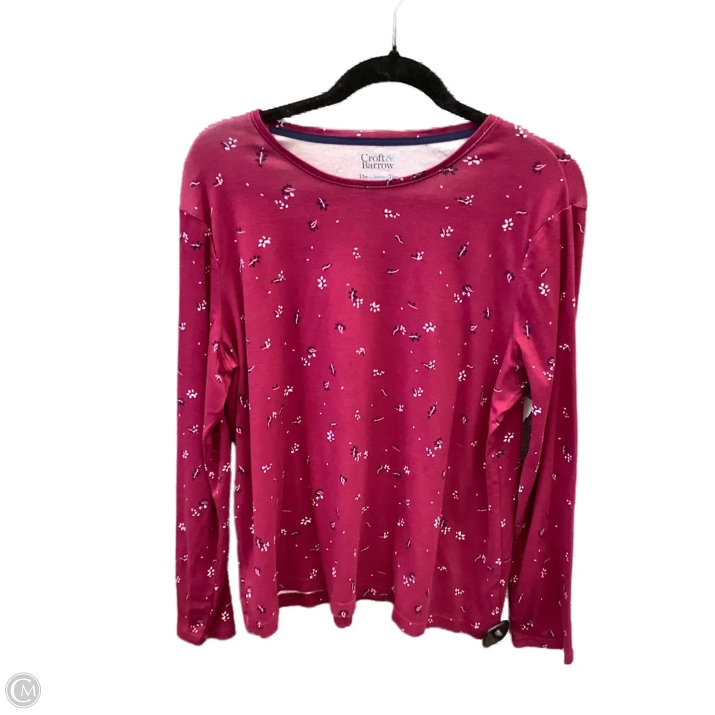 Top Long Sleeve By Croft And Barrow In Pink, Size: Xxl