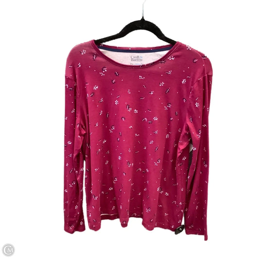 Top Long Sleeve By Croft And Barrow In Pink, Size: Xxl