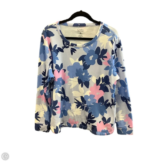 Top Long Sleeve By Croft And Barrow In Blue, Size: Xlp