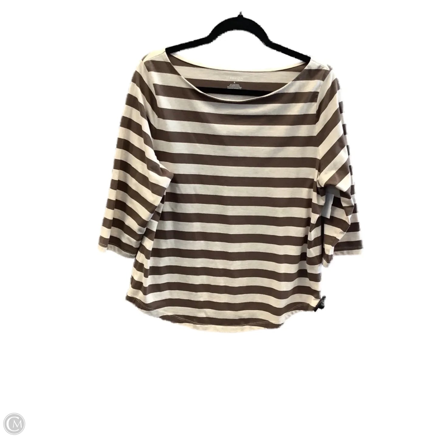 Top 3/4 Sleeve By St Johns Bay In Brown, Size: Xl