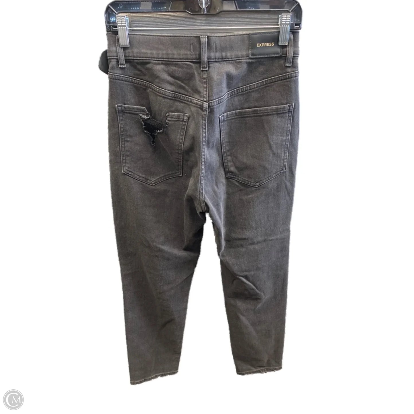 Jeans Skinny By Express In Black Denim, Size: 4