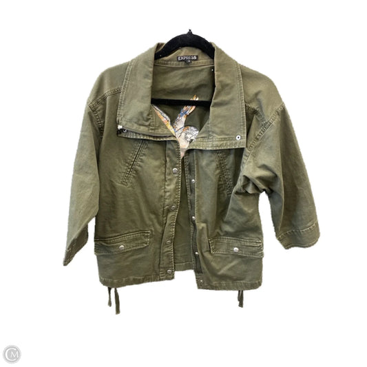 Jacket Utility By Express In Green, Size: M