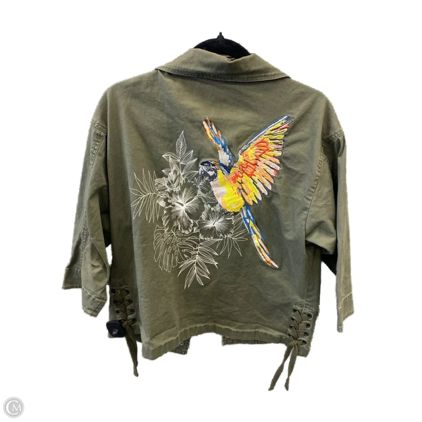 Jacket Utility By Express In Green, Size: M