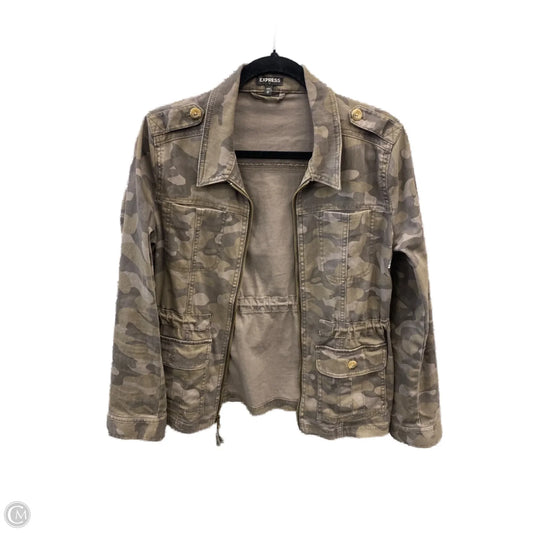 Jacket Utility By Express In Camouflage Print, Size: M