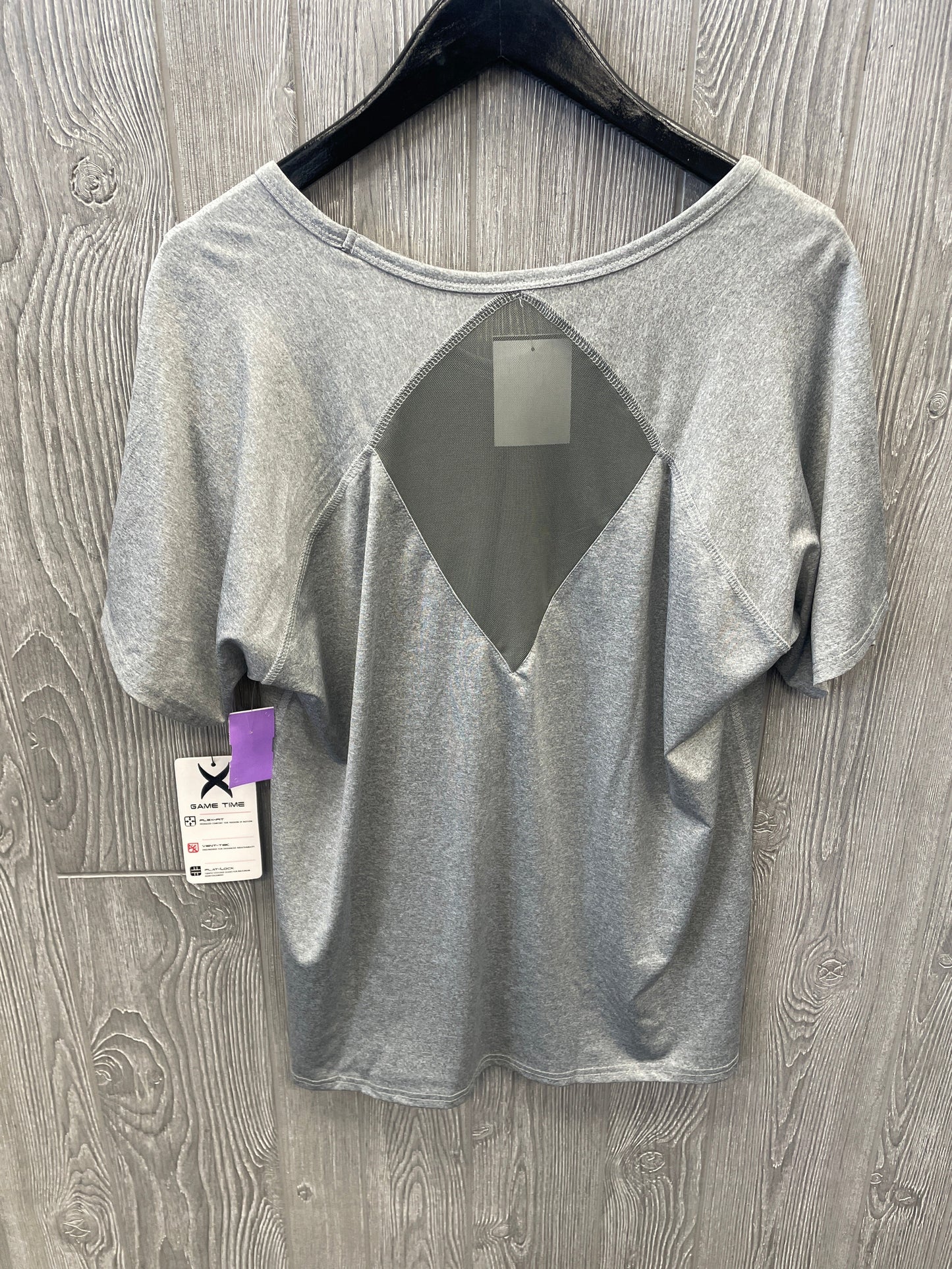 Athletic Top Short Sleeve By Clothes Mentor In Grey, Size: 2x