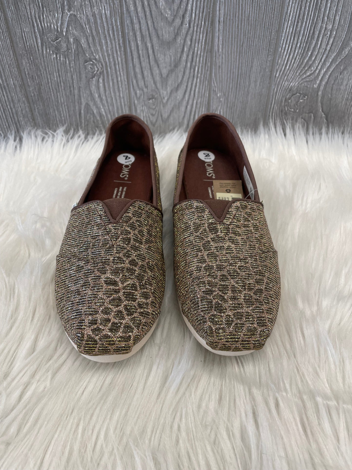 Animal Print Shoes Flats Toms, Size 8