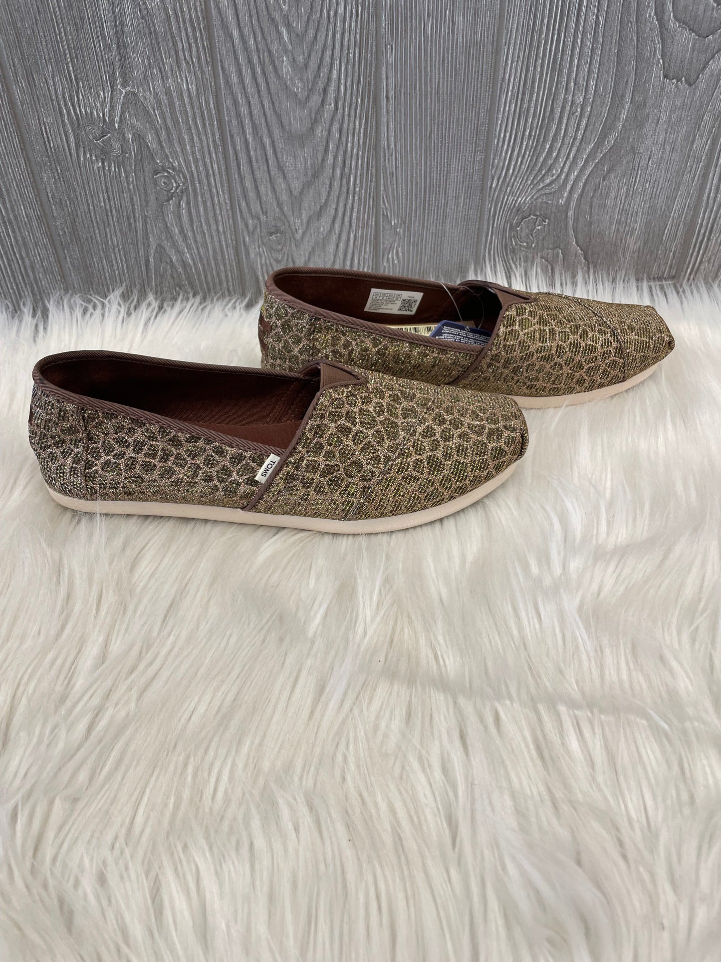 Animal Print Shoes Flats Toms, Size 8