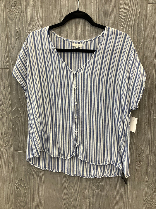 Top Short Sleeve By Maurices In Striped Pattern, Size: M