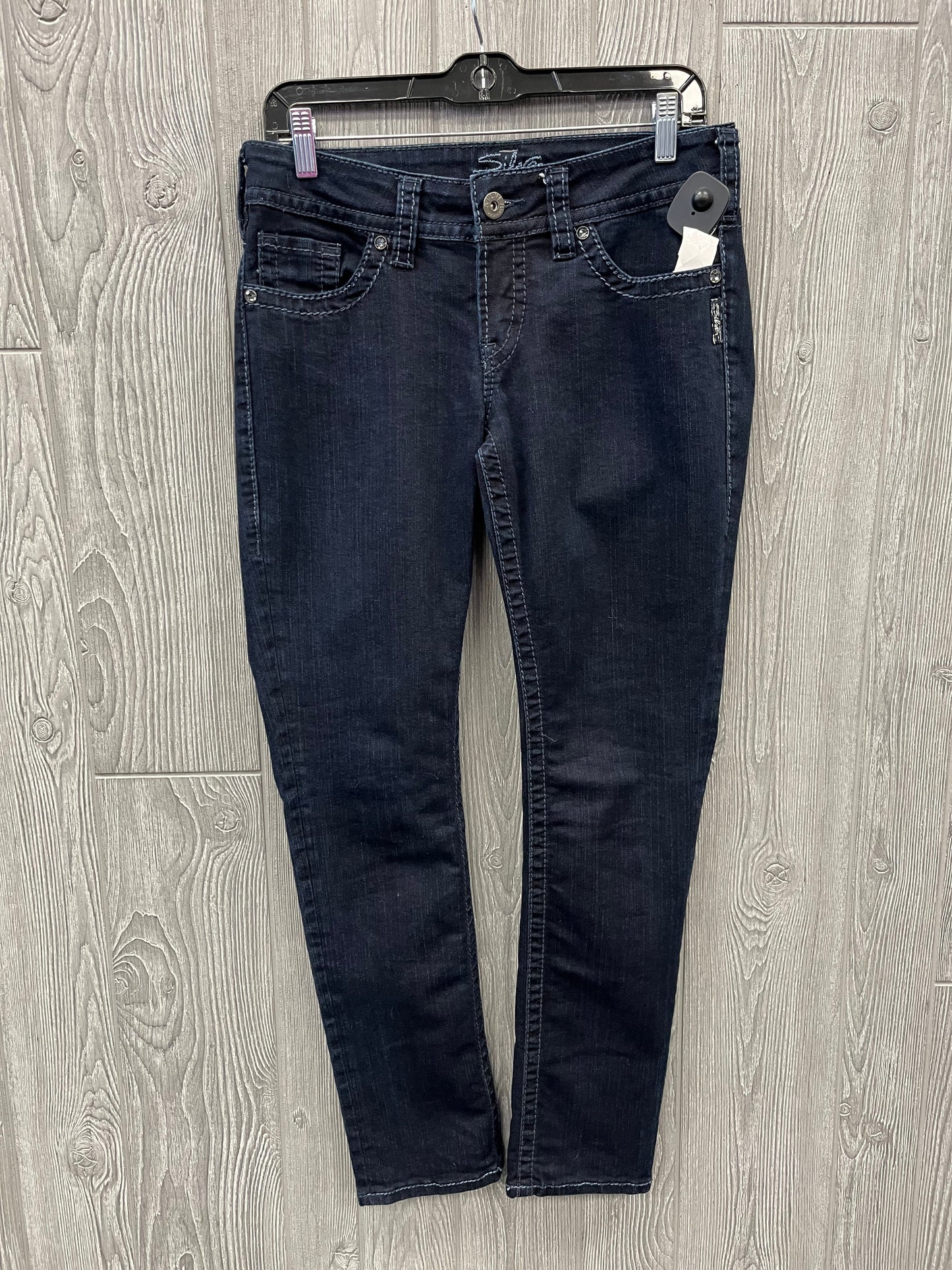 Jeans Skinny By Silver In Blue Denim, Size: 6