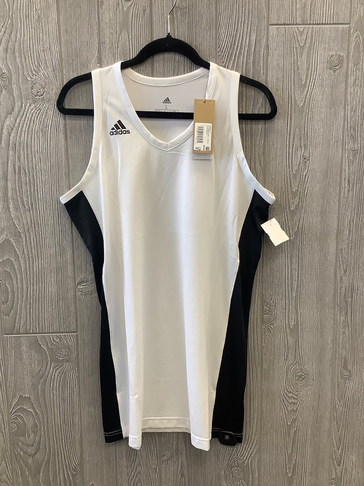 Black & White Athletic Tank Top Adidas, Size L