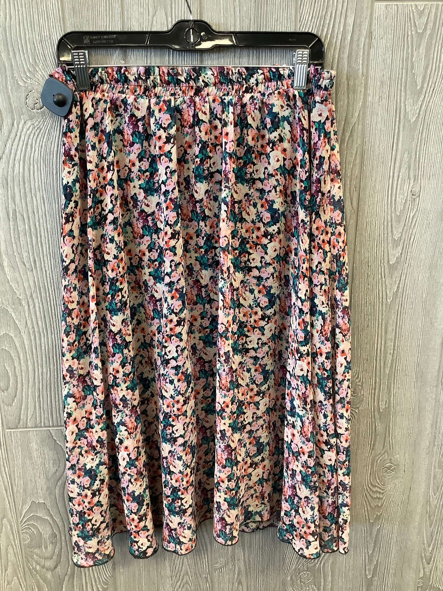 Floral Print Skirt Midi Disney Store, Size 8