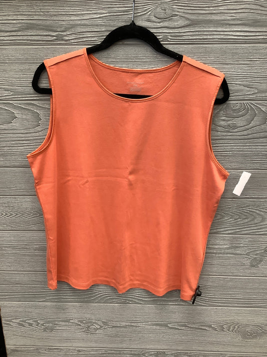 Top Sleeveless By Christopher And Banks In Orange, Size: Petite   Xl