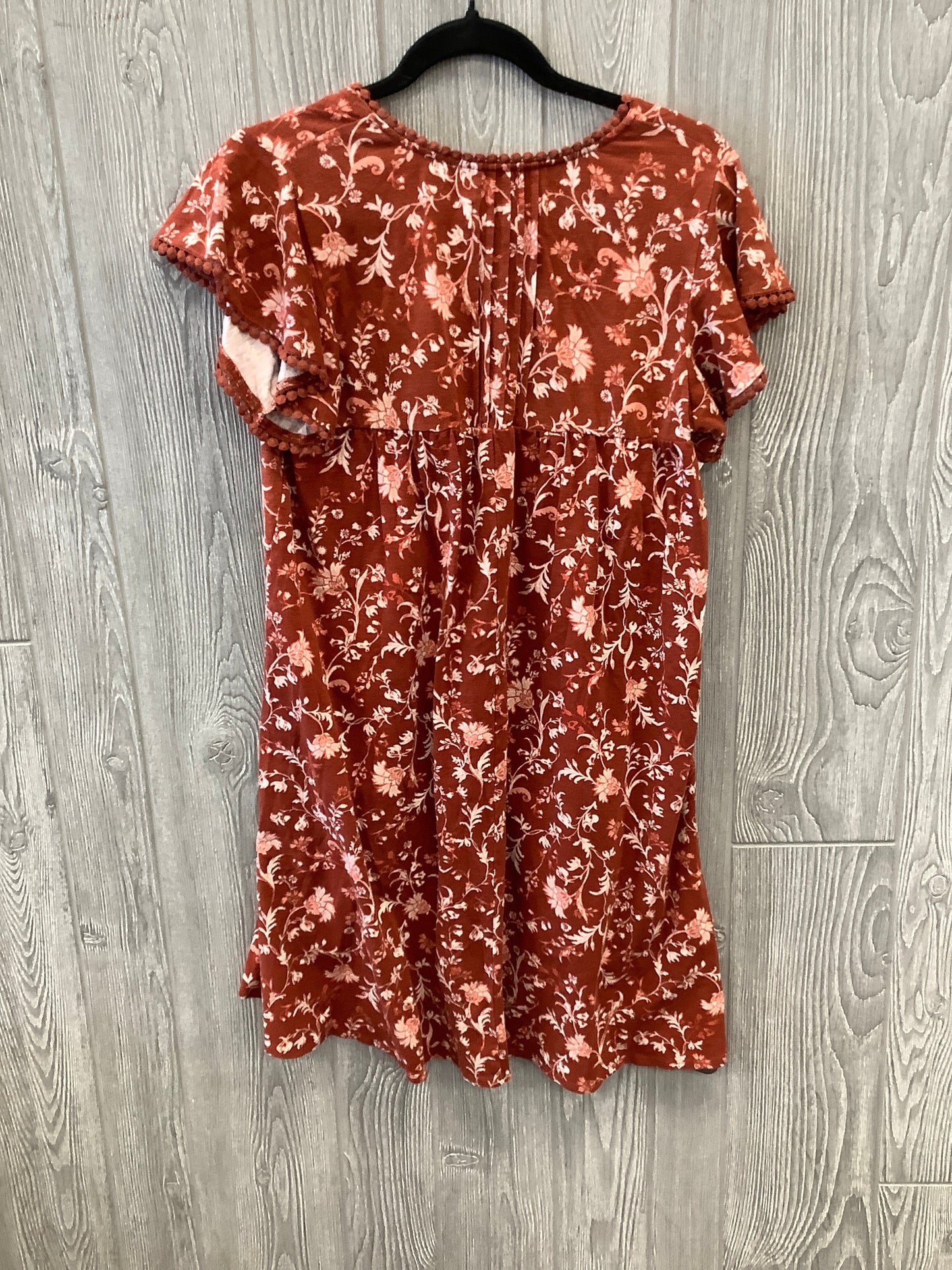 Orange Dress Casual Midi Knox Rose, Size M