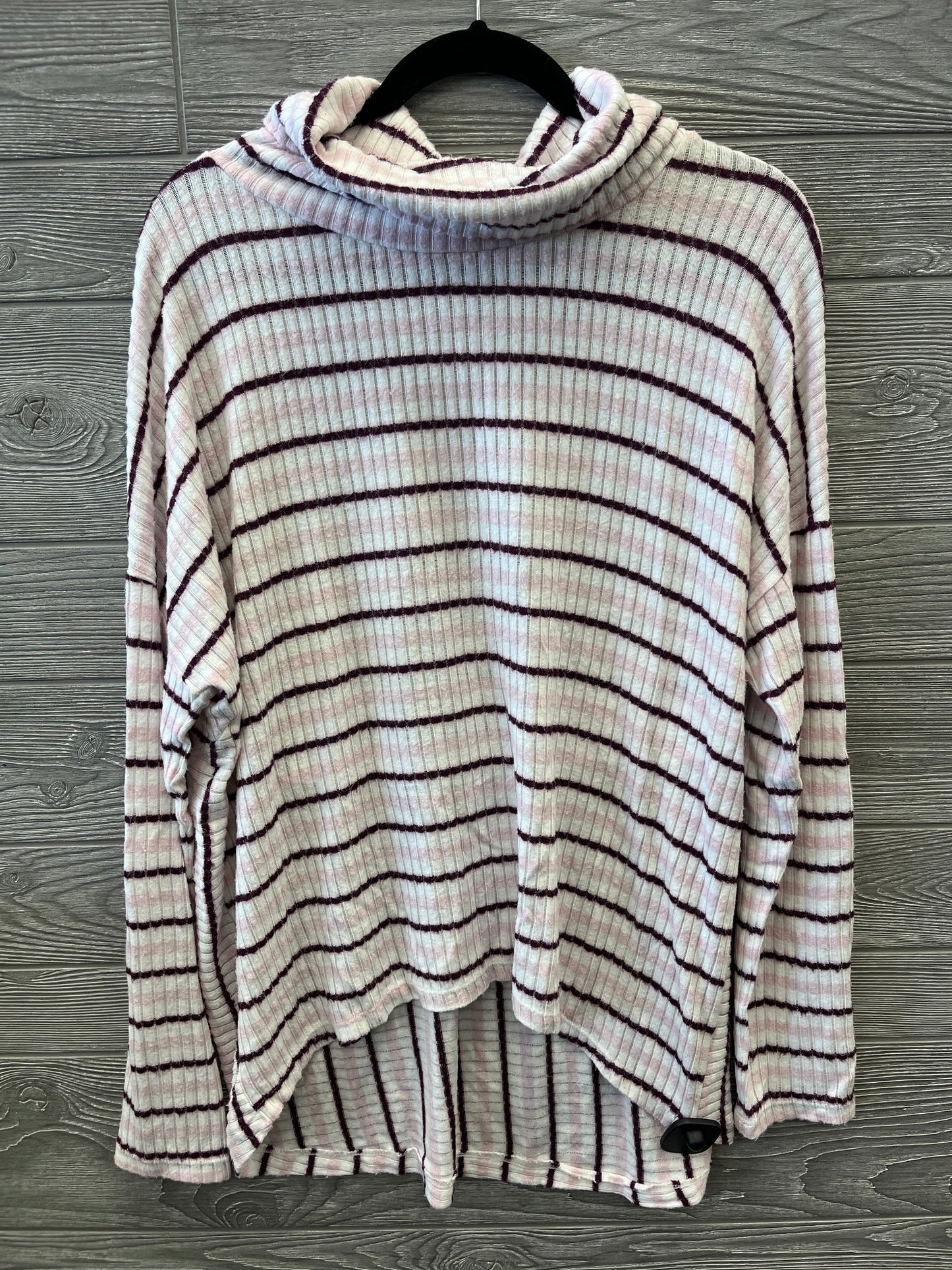 Top Long Sleeve By Time And Tru In Striped Pattern, Size: L