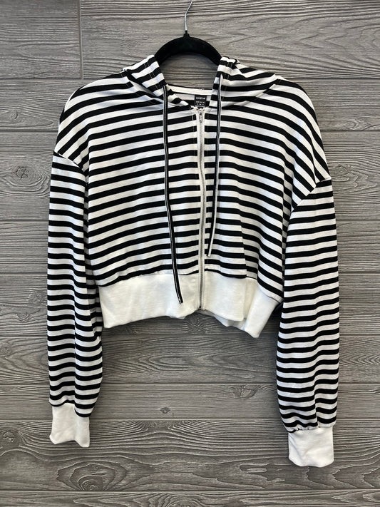 Sweatshirt Hoodie By Shein In Striped Pattern, Size: S