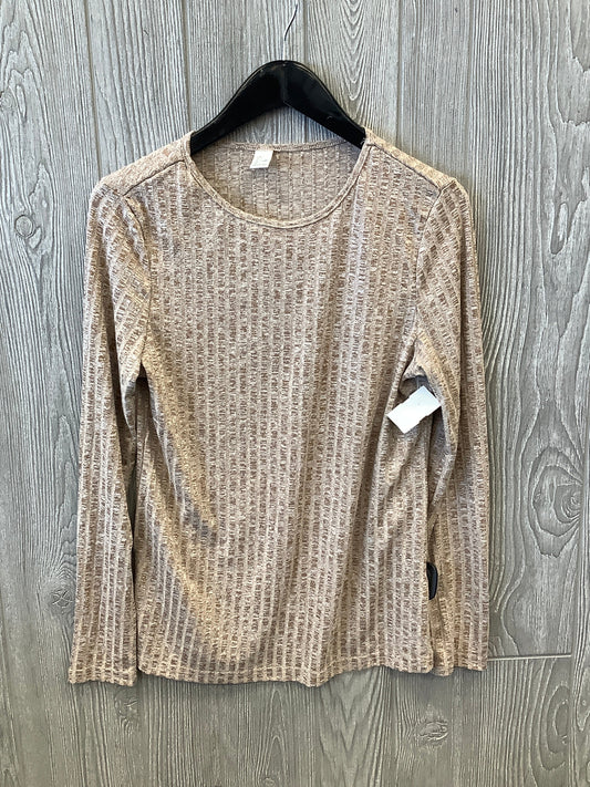 Top Long Sleeve By Clothes Mentor In Brown, Size: L