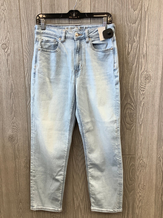 Jeans Straight By American Eagle In Blue Denim, Size: 6