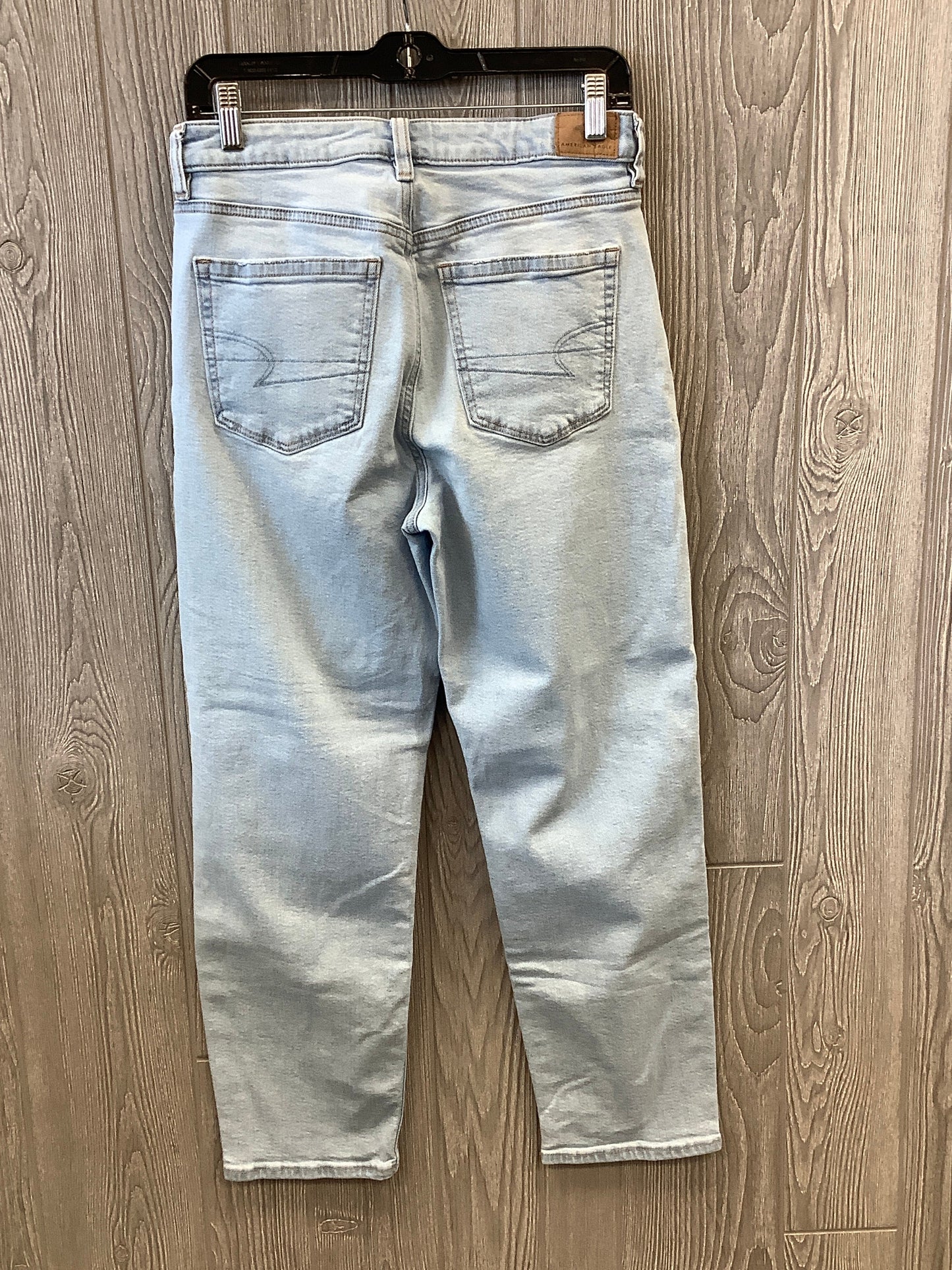 Jeans Straight By American Eagle In Blue Denim, Size: 6