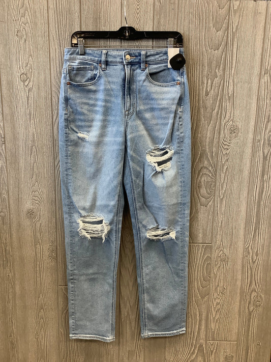 Jeans Straight By American Eagle In Blue Denim, Size: 6