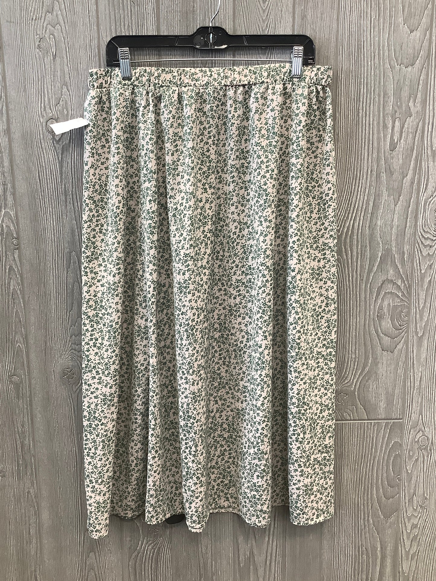 Skirt Midi By Shein In Green & Tan, Size: 18