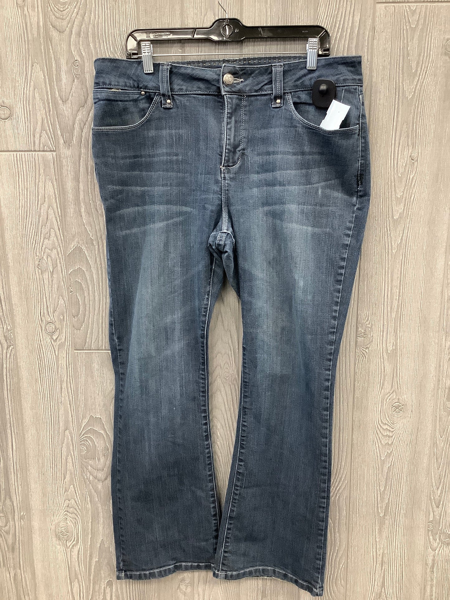 Jeans Straight By Lee In Blue Denim, Size: 18