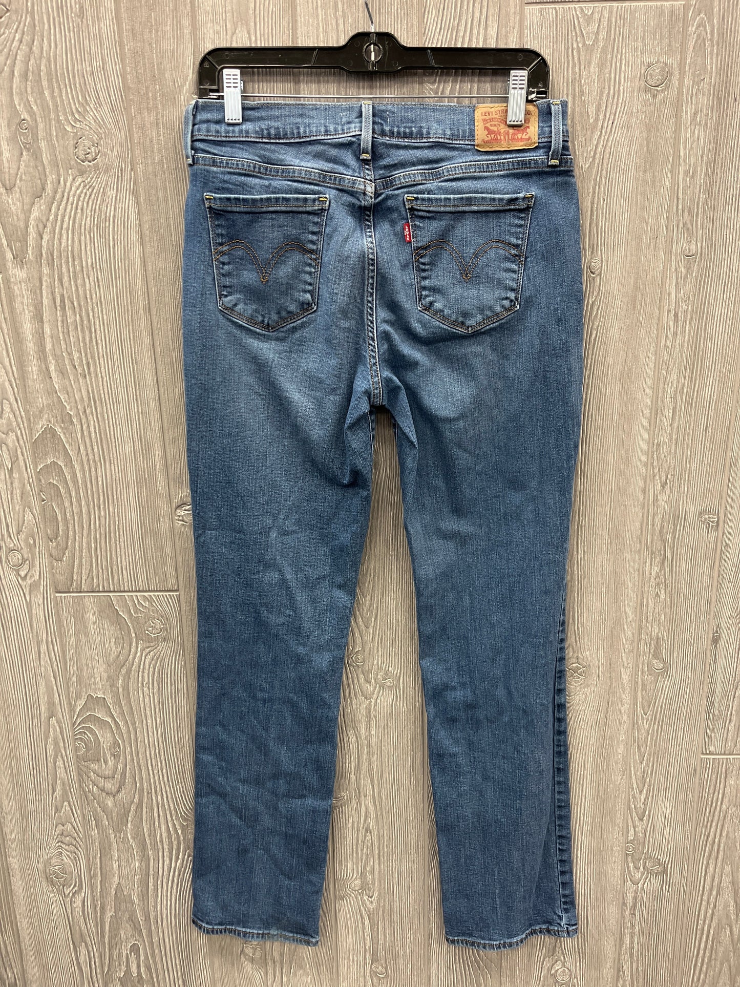 Jeans Straight By Levis In Blue Denim, Size: 8