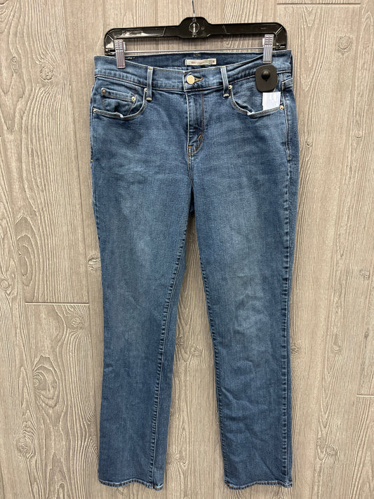 Jeans Straight By Levis In Blue Denim, Size: 8