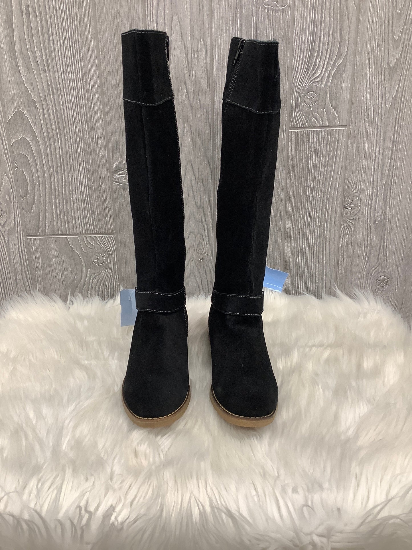 Boots Knee Flats By Clothes Mentor In Black, Size: 8.5