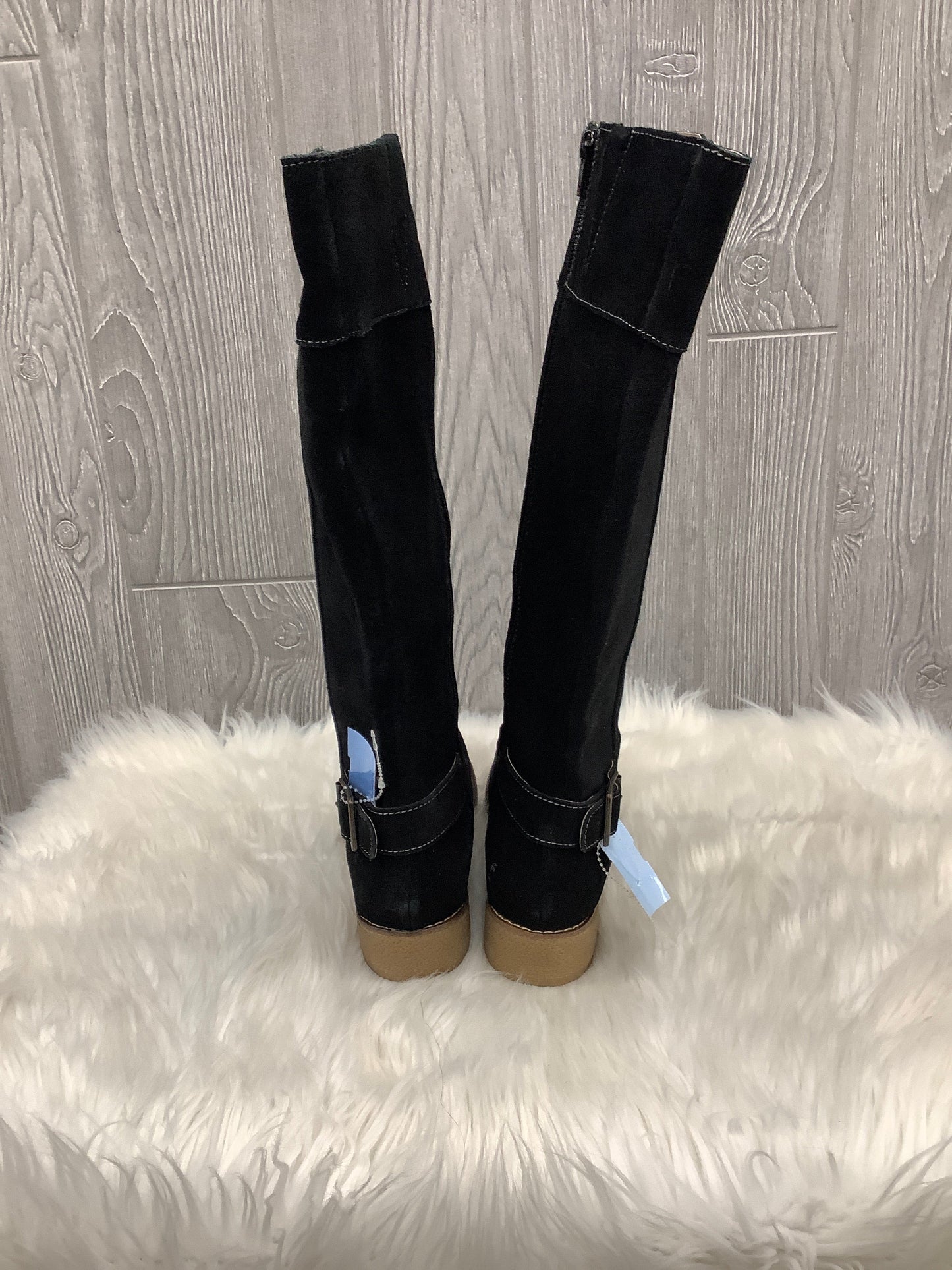 Boots Knee Flats By Clothes Mentor In Black, Size: 8.5