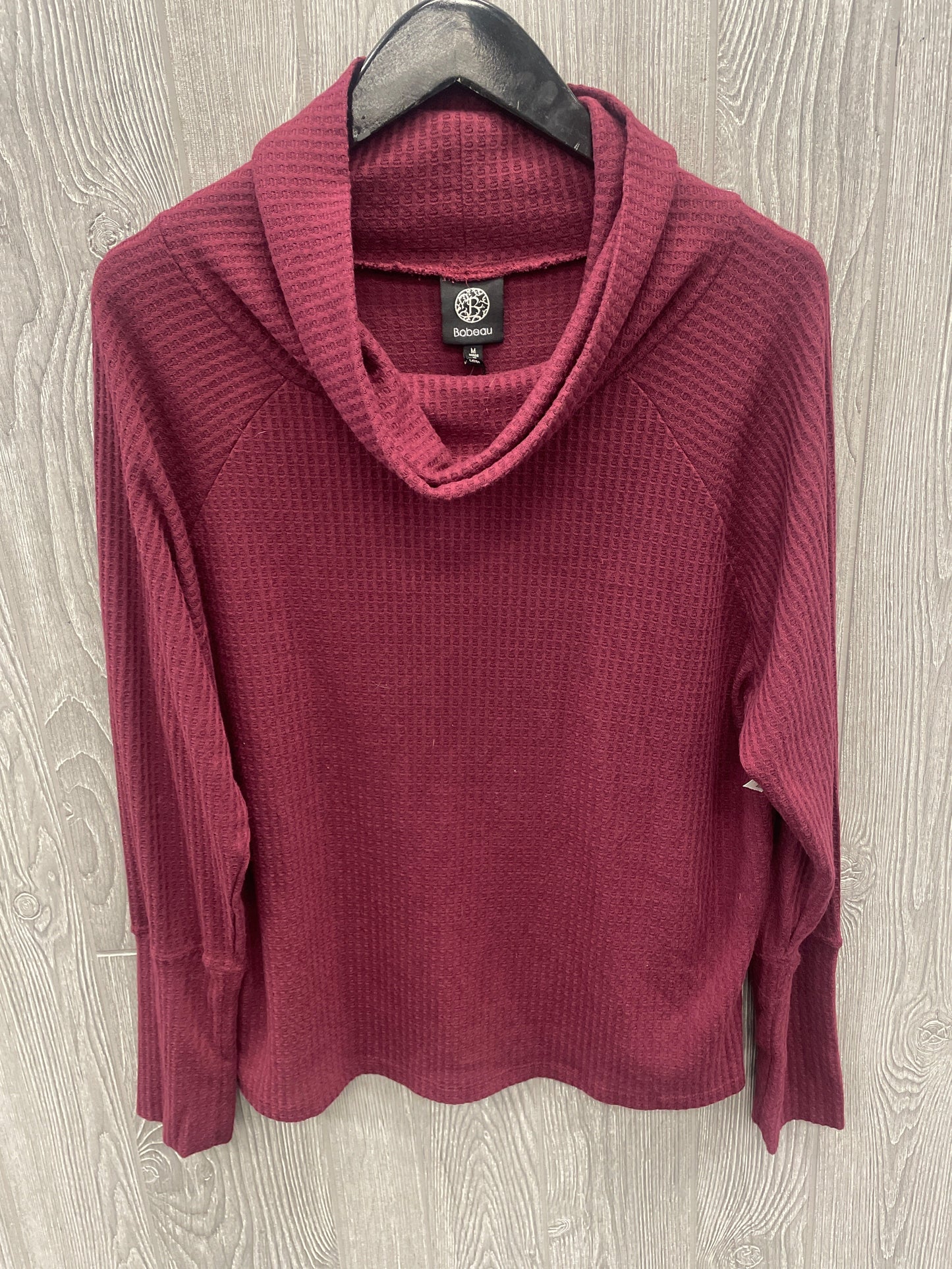 Top Long Sleeve By Bobeau In Red, Size: M