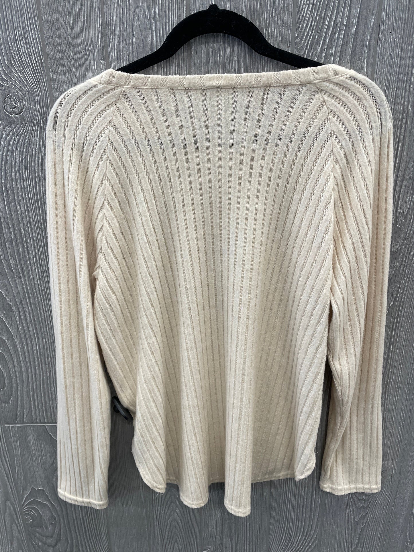 Top Long Sleeve By Clothes Mentor In Tan, Size: L