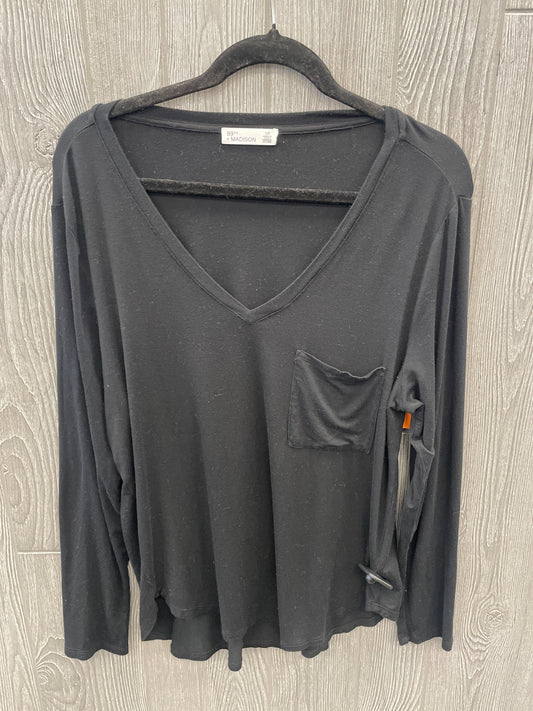 Top Long Sleeve By 89th And Madison In Black, Size: L