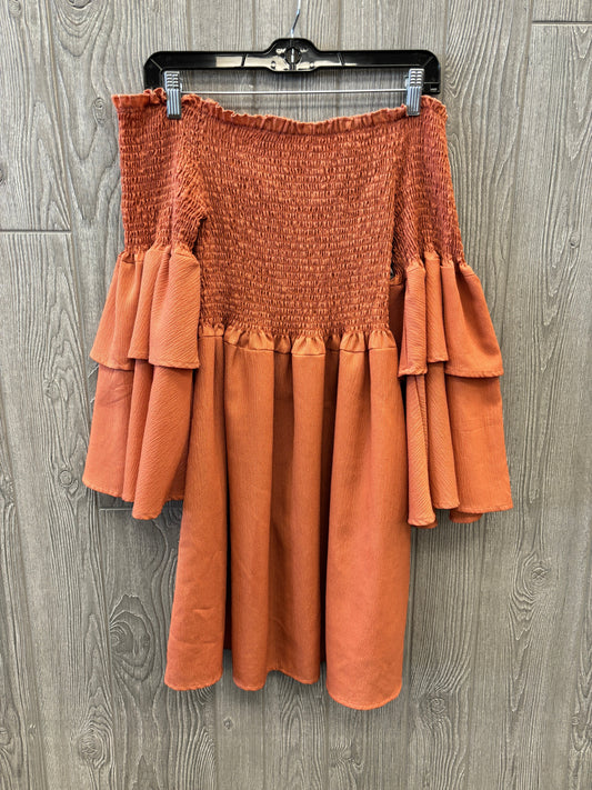 Dress Casual Short By Shein In Orange, Size: Xl