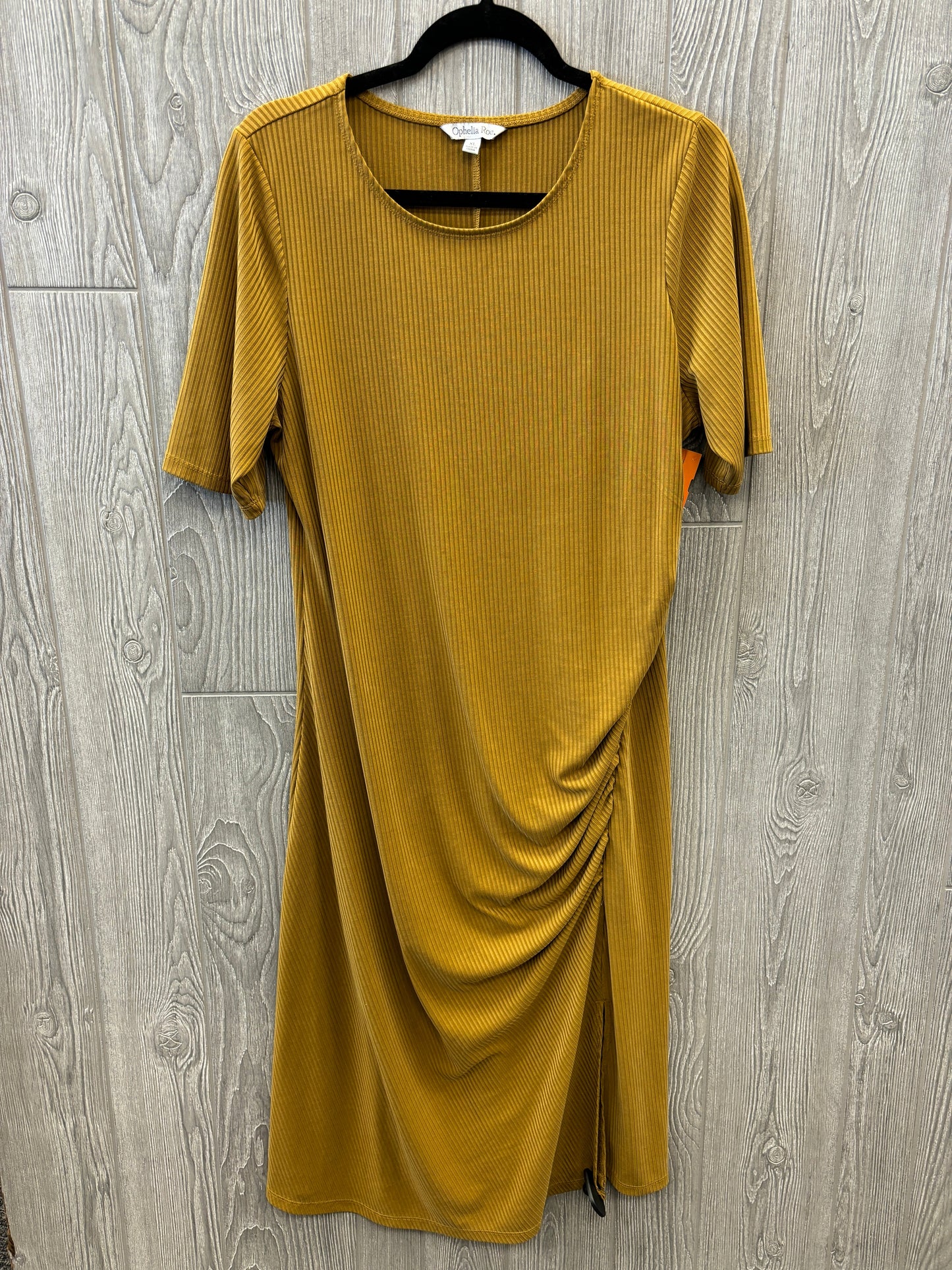 Dress Casual Midi By Ophelia Roe In Yellow, Size: Xl