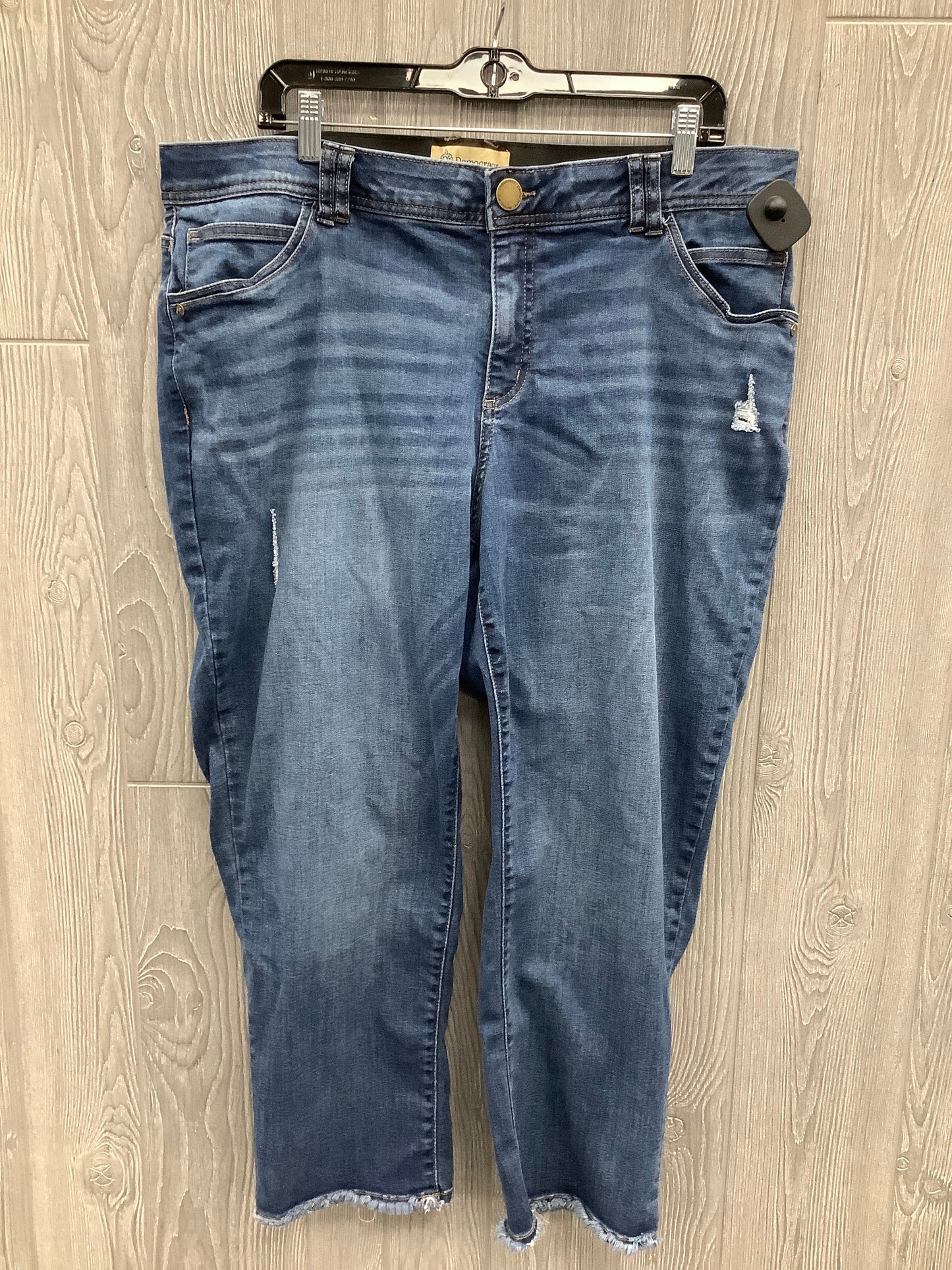 Jeans Straight By Democracy In Blue Denim, Size: 18