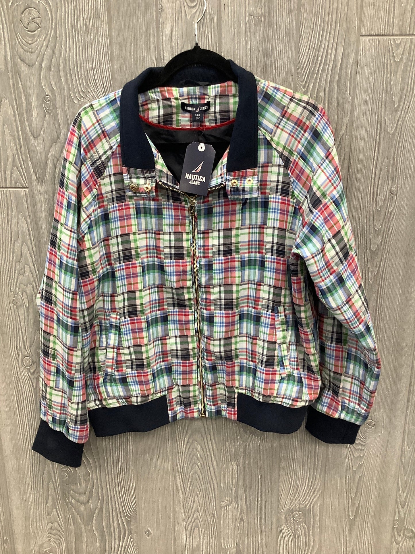 Jacket Other By Nautica In Plaid Pattern, Size: L