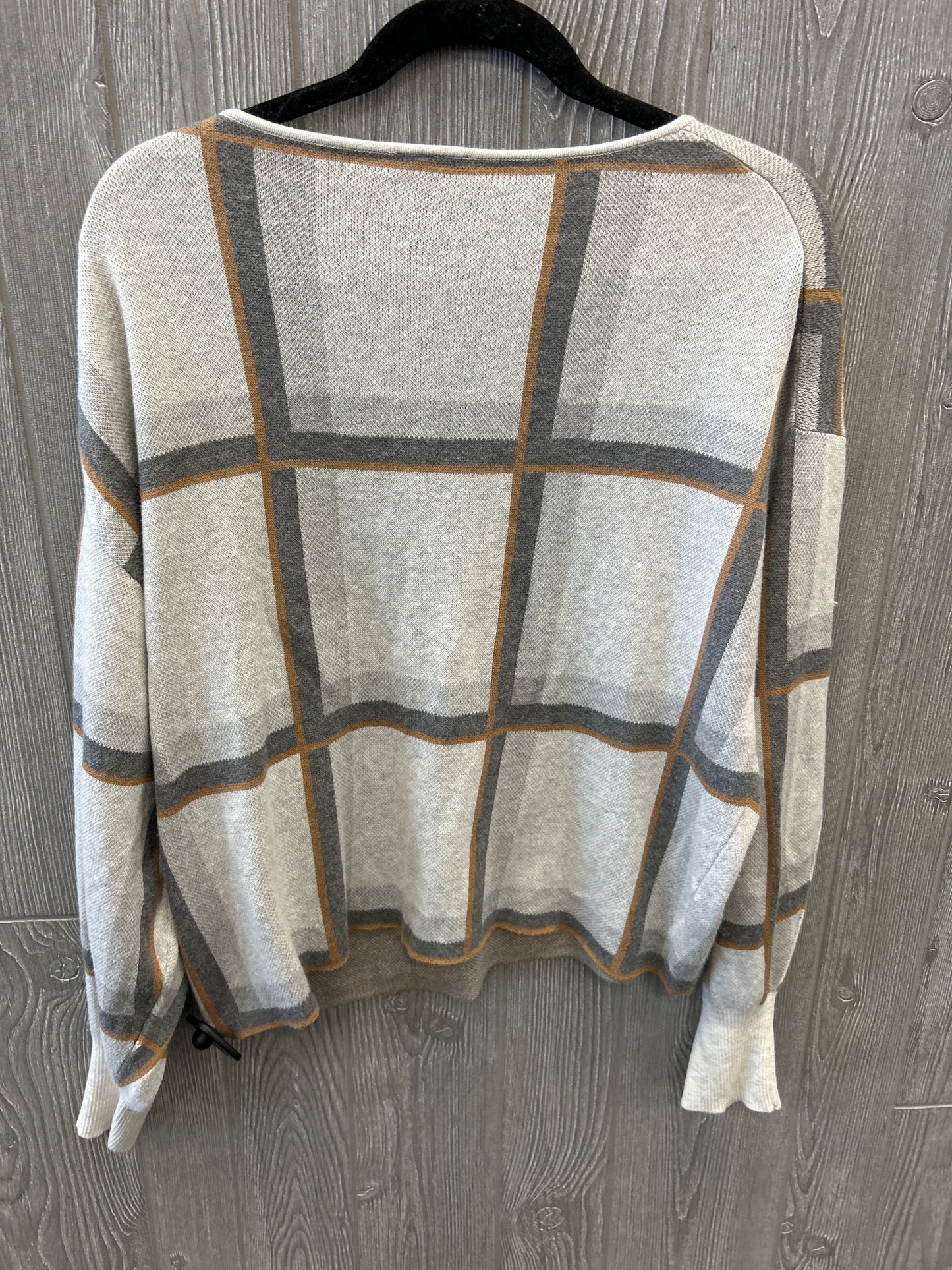 Top Long Sleeve By Ann Taylor In Grey, Size: L