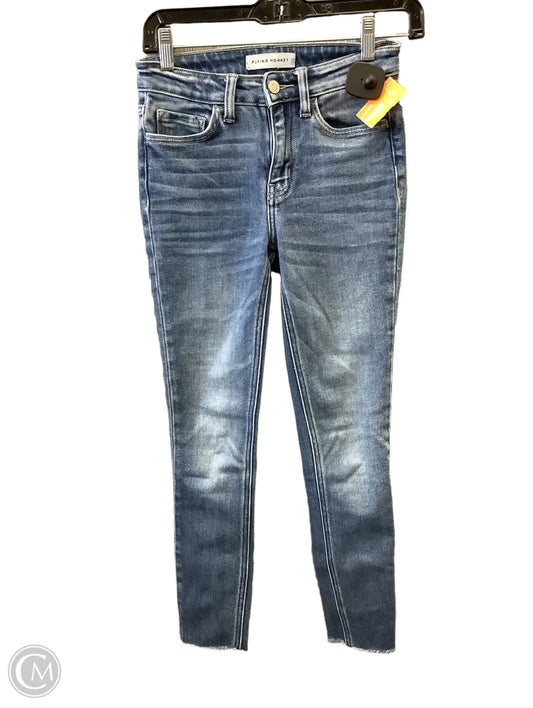 Jeans Skinny By Flying Monkey In Blue Denim, Size: 0