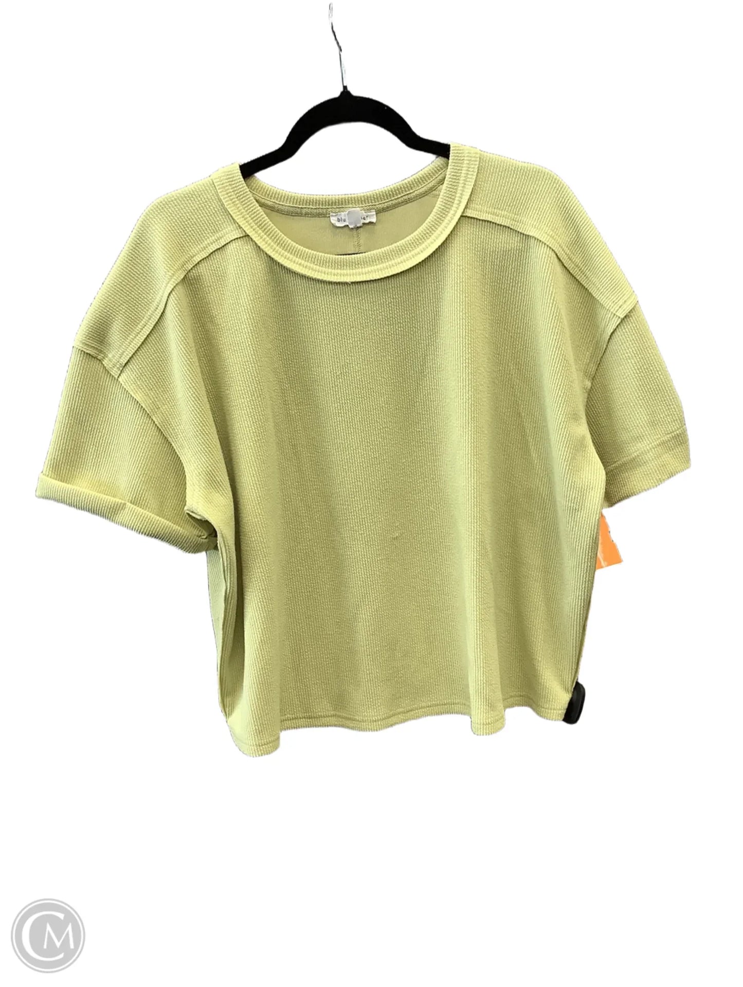 Top Short Sleeve By Blu Pepper In Yellow, Size: L