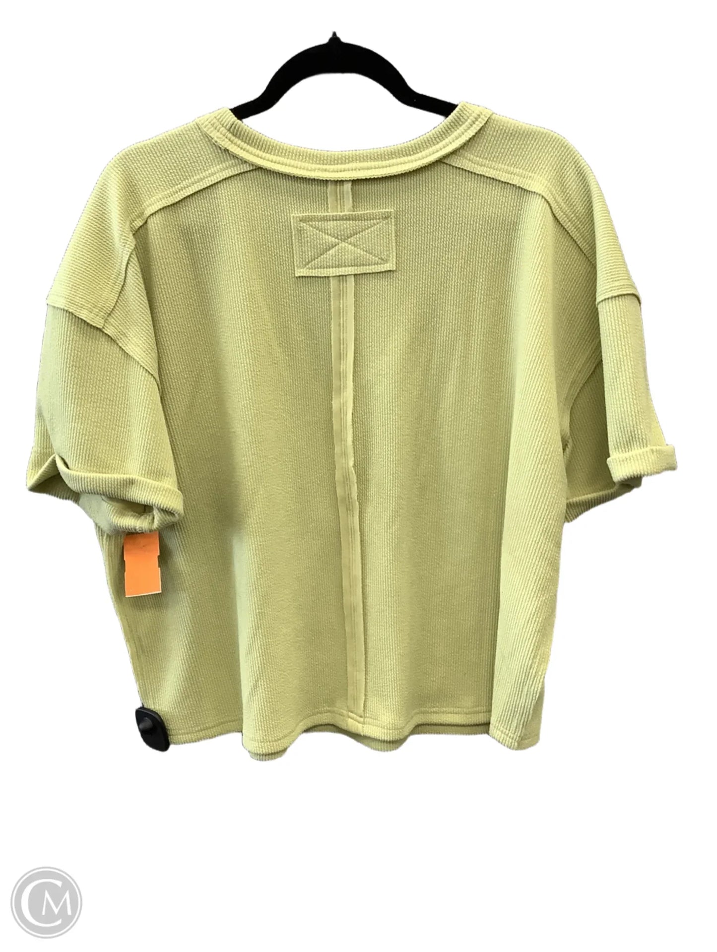 Top Short Sleeve By Blu Pepper In Yellow, Size: L