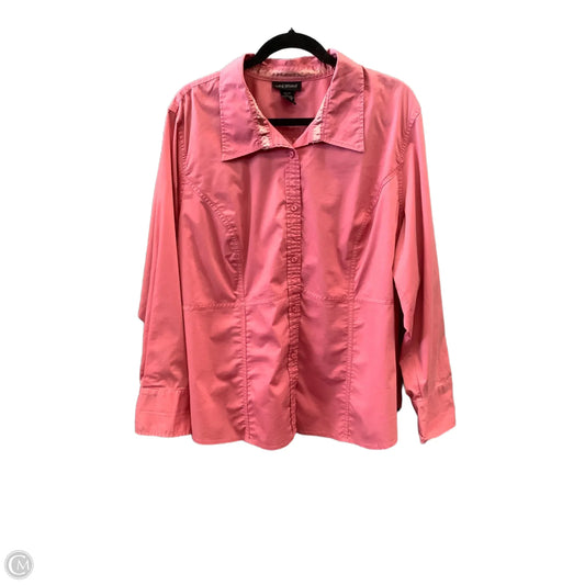 Top Long Sleeve By Lane Bryant In Pink, Size: 3x