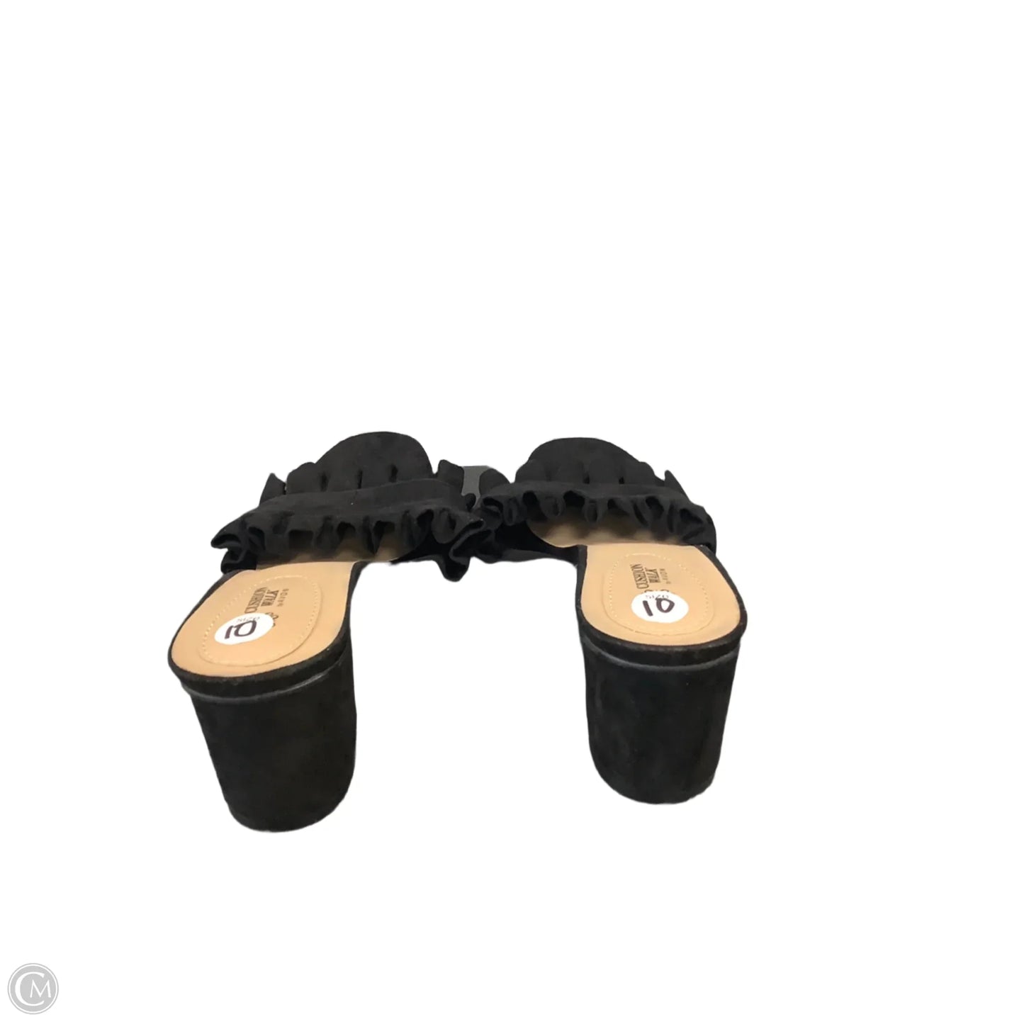 Sandals Heels Block By Avon In Black, Size: 10