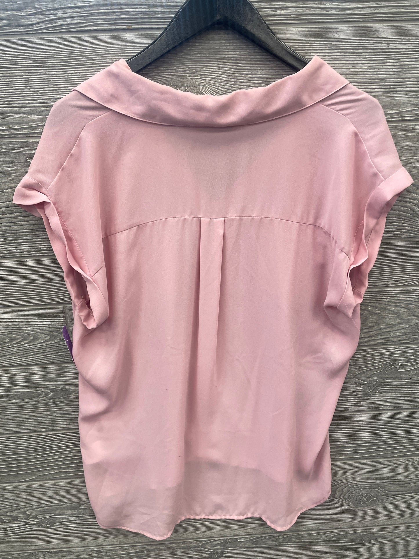 Top Short Sleeve By Express In Pink, Size: L