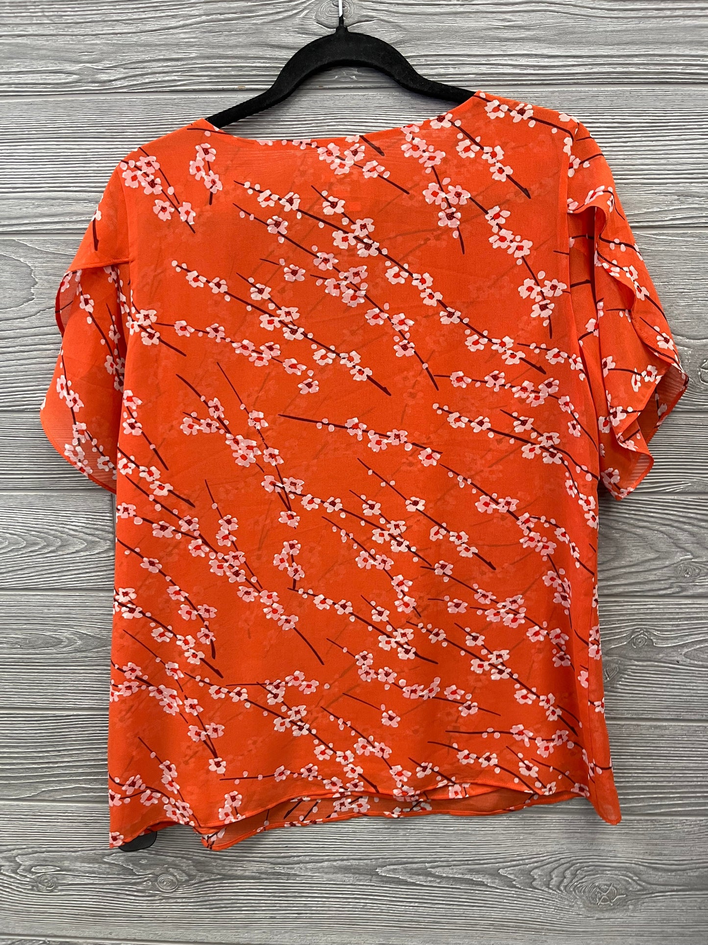 Top Short Sleeve By Cabi In Orange, Size: M