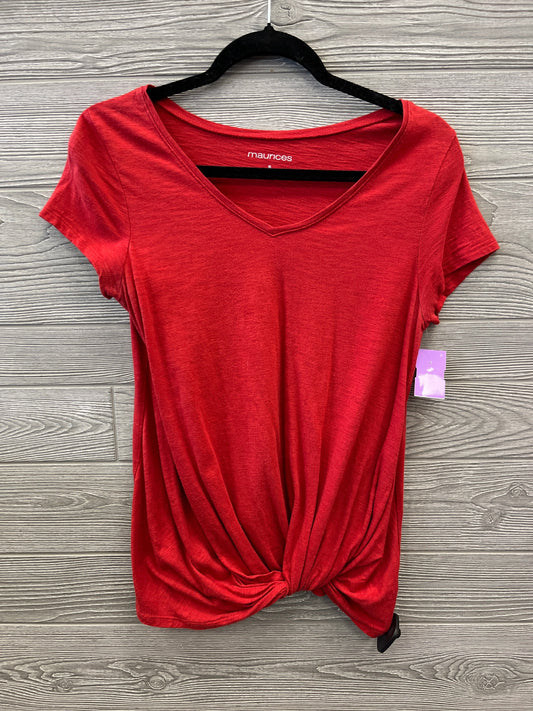 Top Short Sleeve By Maurices In Red, Size: S