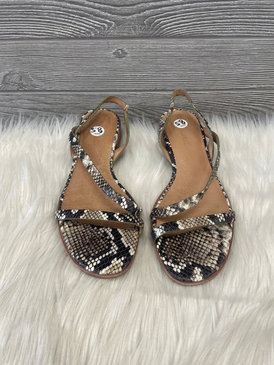 Sandals Flats By Madewell In Snakeskin Print, Size: 8.5